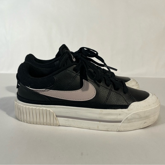 Nike Court Legacy Lift Black Sail Platinum Violet Size 6 - Picture 2 of 8